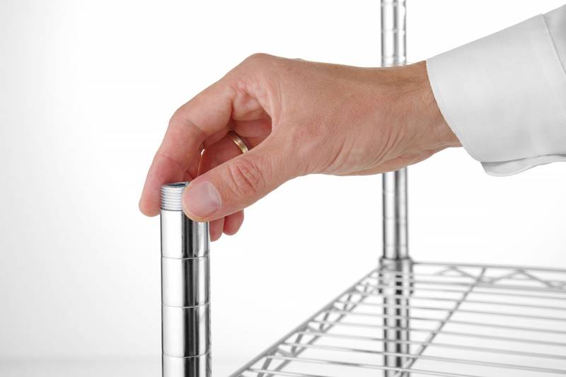 Storage rack with 5 shelves HENDI Chrome 910x455x(H)1830mm