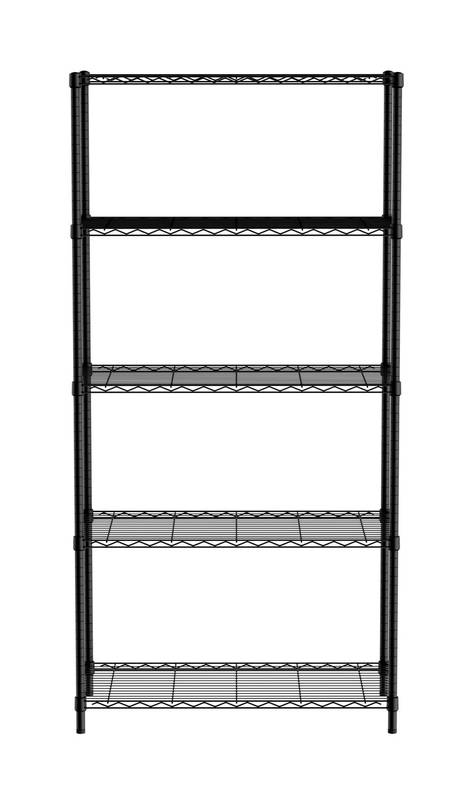 Shelf 910×455×1830mm 5-Tier HENDI Black