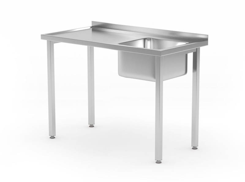 Spültisch geschraubt HENDI Kitchen Line Spülbecken auf der rechten Seite 1000x600x(H)850mm