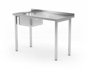 Spültisch geschraubt HENDI Kitchen Line Spülbecken auf der linken Seite 1000x600x(H)850mm