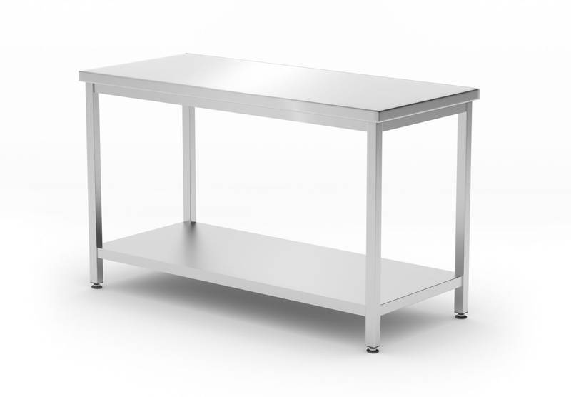 Kesklaud riiuliga – polditud sügavus 600mm HENDI Kitchen Line 1200x600x(H)850mm