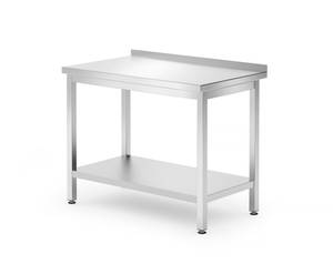 Sieninis stalas su lentyna – sukonstruotas gylis 600mm HENDI Kitchen Line 1000x600x(A)850mm