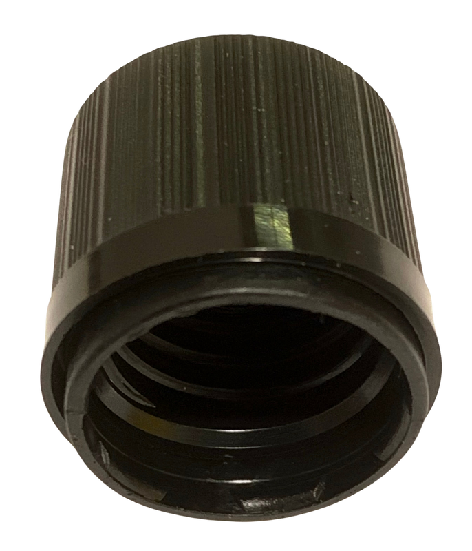 Plastikinis dangtelis 18mm juodas su užraktu nuo vaikų