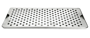Drip tray 50x17cm countertop punched stainless steel
