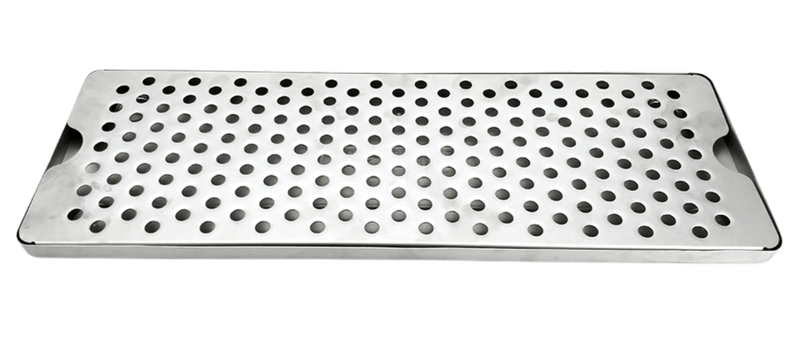 Drip tray 50x17cm countertop punched stainless steel