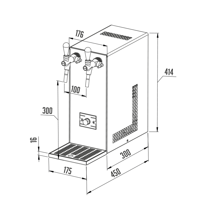 Getränkekühler und Karbonisator Lindr SODA AS-45 25L/h