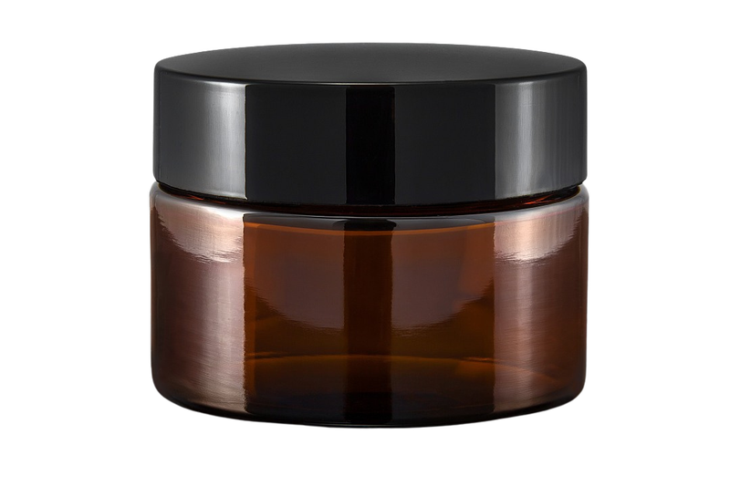 Brown glass jar 30ml with cap