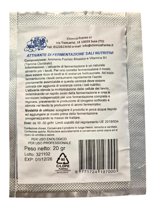 Pärmitoitaine 20g Chimica Franke