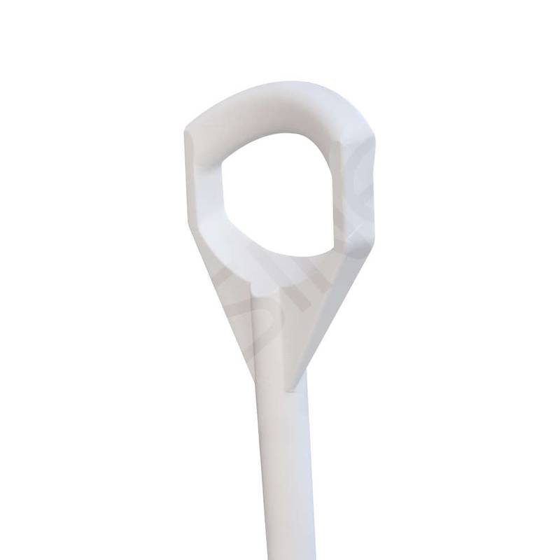 Valkoinen haarukka 127 cm – elintarvikkeille