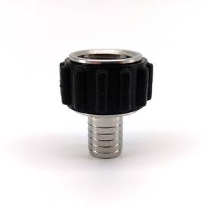 Snabbkoppling 1/2" x 13mm med slangnippel rostfritt stål
