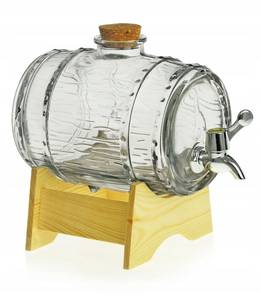 Barrel 3L glass + wooden base