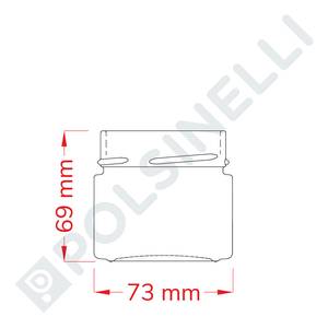 Stikla burka 156ml – augsta vāciņa melna (24 gab.)