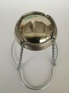 Putojančio vyno kamščio vielinis krepšys 29,7mm visiškai metalinis sidabrinis 1000vnt.