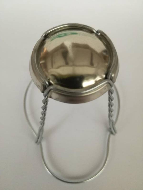 Putojančio vyno kamščio vielinis krepšys 29,7mm visiškai metalinis sidabrinis 1000vnt.