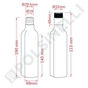 Marasca-pullo 250 ml UVAG Guala-täyttösuojalla (42 kpl)