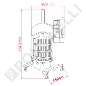 Presse Alfa 40 vertikal mit Drehkorb
