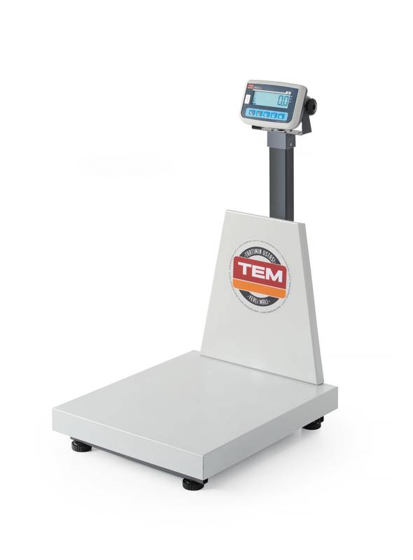 LCD platform scale with a column and legalisation EKO+ line 300kg TEM 500x700x(H)940mm