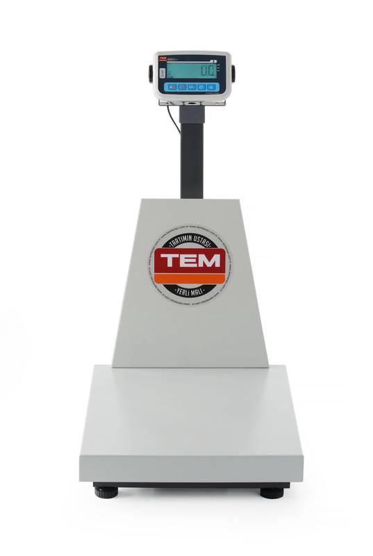 LCD platform scale with a column and legalisation EKO+ line 300kg TEM 500x700x(H)940mm