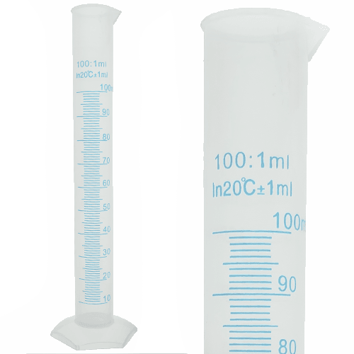 Messzylinder 100ml Polypropylen 1ml Graduierung
