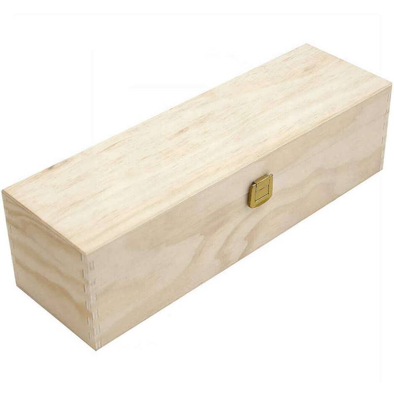 Låda 1-plats för vinflaska trä (1st)