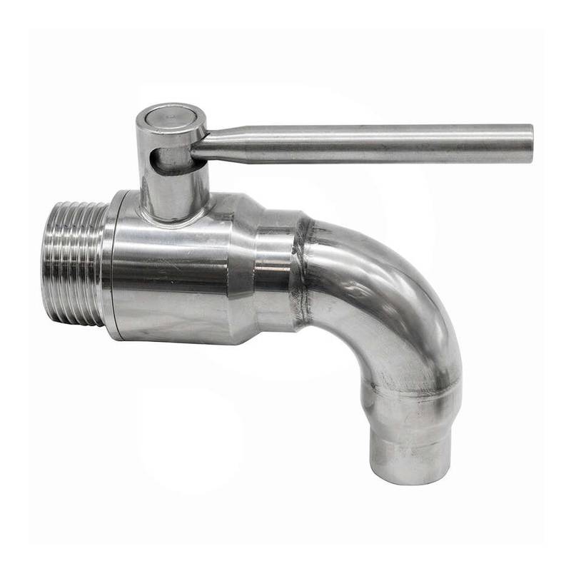 Ball valve 1" with long outlet stainless steel