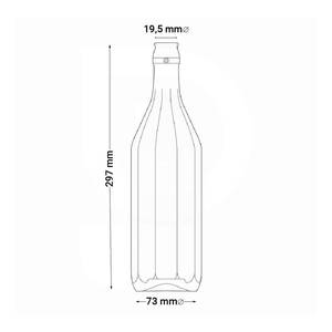 Flasche 750ml gerippt (24 Stück)