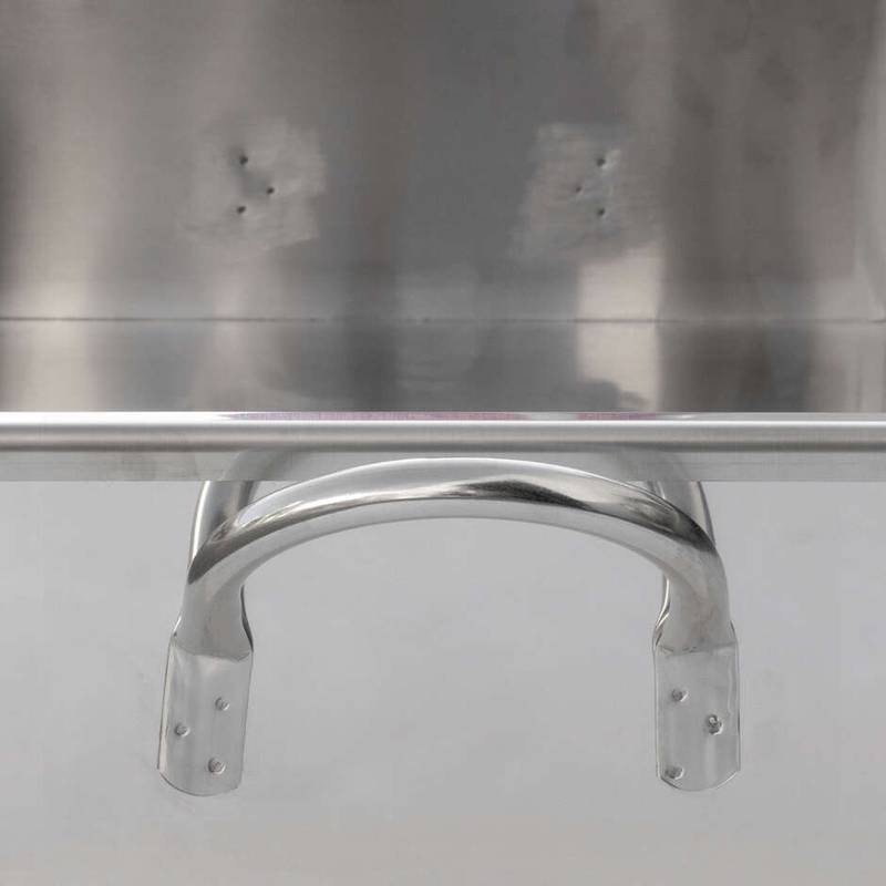Pan 70x40 rectangular with handles stainless steel