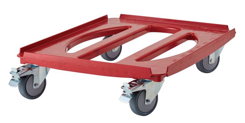 Cart Camdolly 710x510x(H)167mm Cambro for Cam GoBox 4060 insulated carriers red