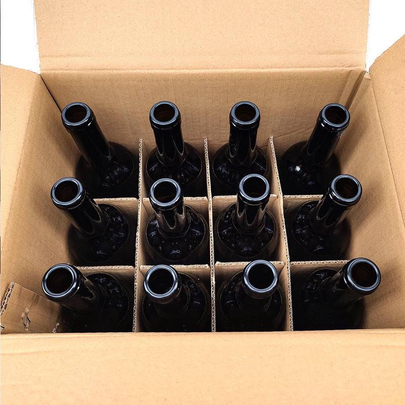 Flaschenset 750ml (12 Stück) Wein mit Korken und Schrumpfhülsen