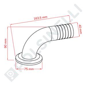 Bogen GA50 für PG 40 Edelstahl