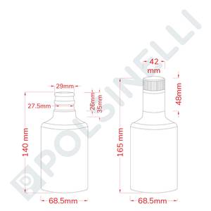 Butelis 250ml Demolio su Guala vienkartineniu kamšteliu (24vnt.)