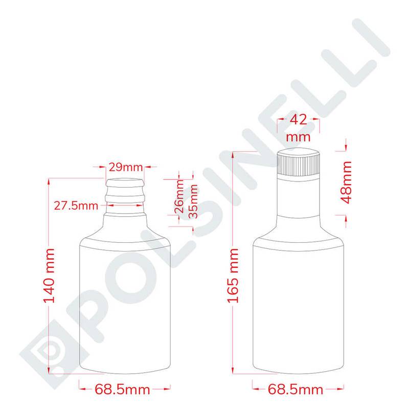 Butelis 250ml Demolio su Guala vienkartineniu kamšteliu (24vnt.)