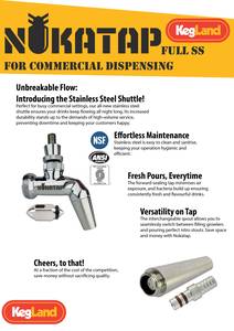 Tap NukaTap Full SS commercial venue stainless steel
