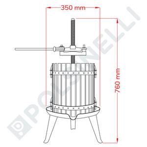 Press 9,7L 20cm ratchet for wine