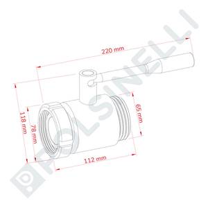 Ball valve DIN 40 M/F AISI 304 stainless steel