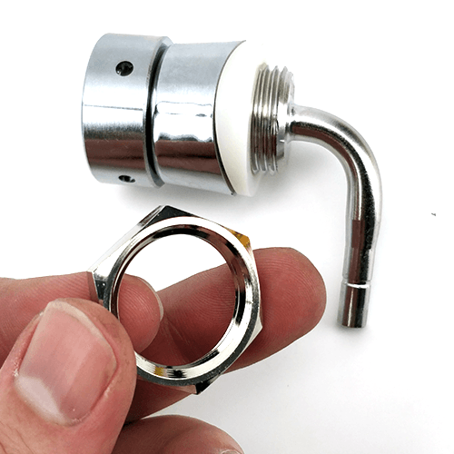 Kort skaft 6,5mm (1/4") NukaTap duotight-kompatibel rostfritt stål