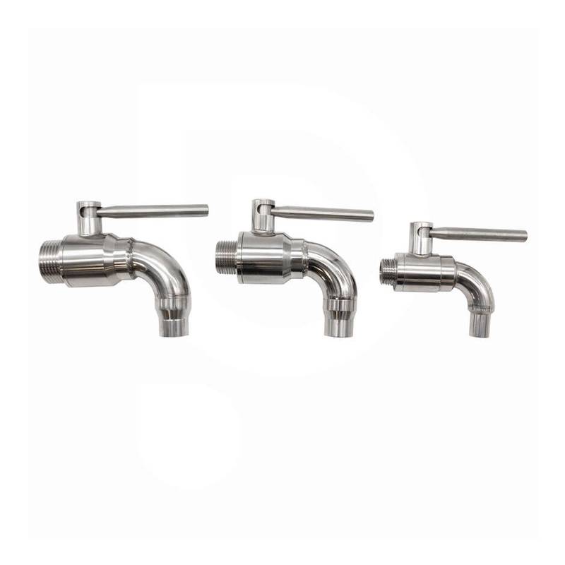 Ball valve 1" with long outlet stainless steel