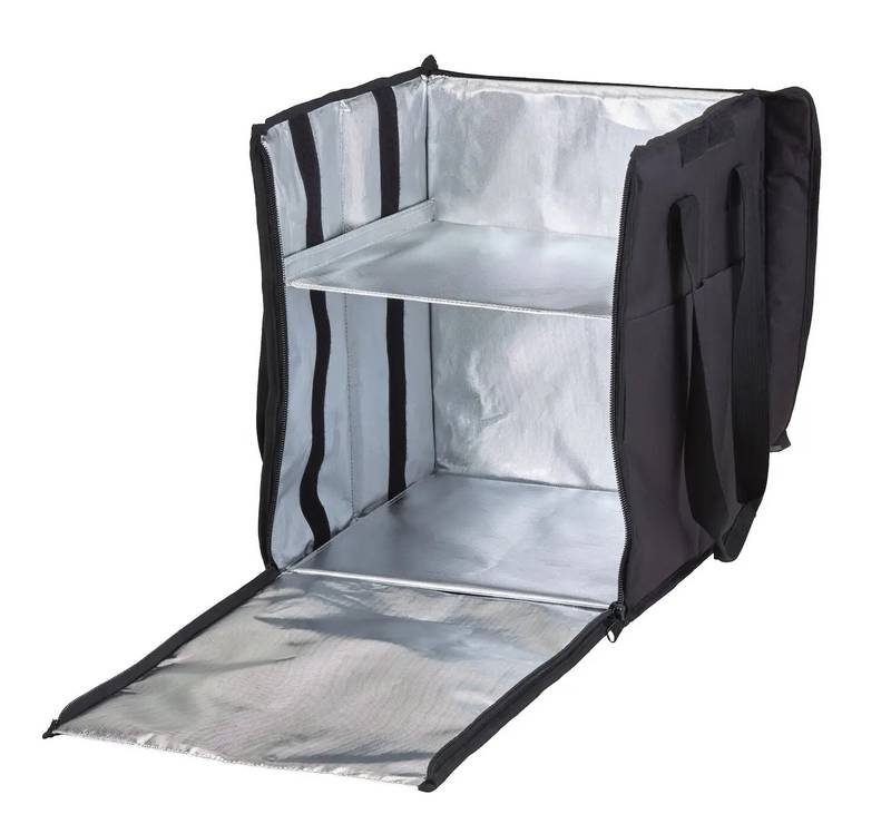Insulated foldable backpack 78L Cambro with removable compartment black 355x380x(H)430mm