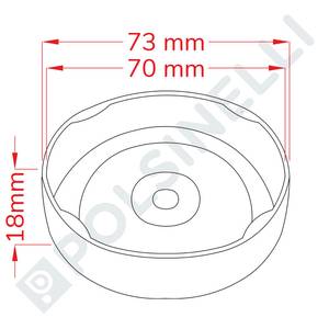 Stopper Ø70 high copper with flip for ERGO jars (550 pcs)