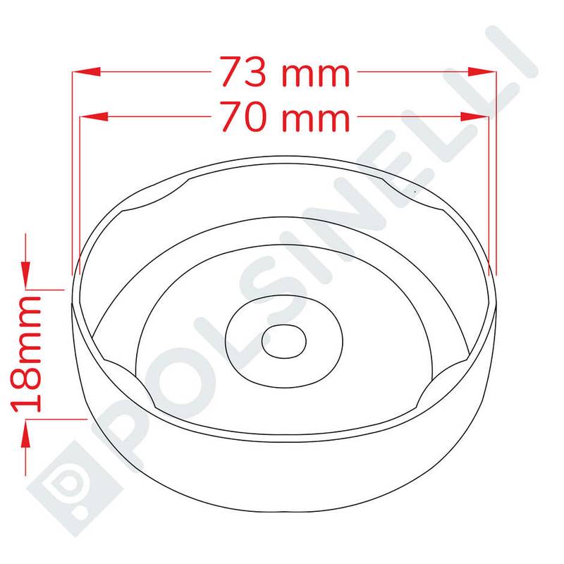 Stopper Ø70 high copper with flip for ERGO jars (550 pcs)