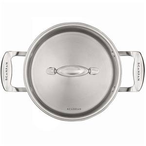 Puodas Ø20cm 3,2L Scanpan IMPACT su stikliniu dangčiu nerūdijantis plienas