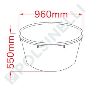 Plastvann 285L D96xH55cm toitainetele