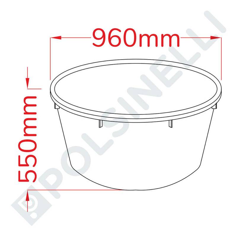 Plastvann 285L D96xH55cm toitainetele
