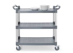 Teeninduskäru 1010x500x(H)960mm 3-riiuliga polüpropüleen suur AmerBox