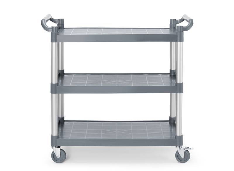 Teeninduskäru 1010x500x(H)960mm 3-riiuliga polüpropüleen suur AmerBox