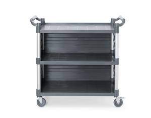 Serveerimiskäru 3-riiuline polüpropüleen suur AmerBox riiulite külgpaneelidega 1010x500x(H)960mm