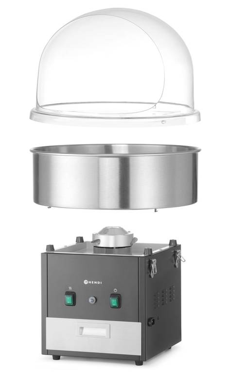 Zuckerwattemaschine HENDI schwarz 220-240V/1130W 520x520x(H)503mm
