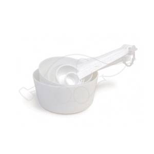 Annostelu mittaastiasarja 5kpl muovia 1/5/15/50/100ml