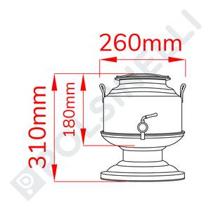 Drum 5L with grafted bottom stainless steel