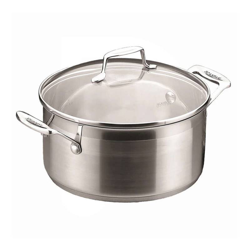 Puodas Ø20cm 3,2L Scanpan IMPACT su stikliniu dangčiu nerūdijantis plienas